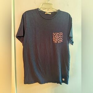 Marine Layer men’s cotton pocket tee with palm tree leaves detail